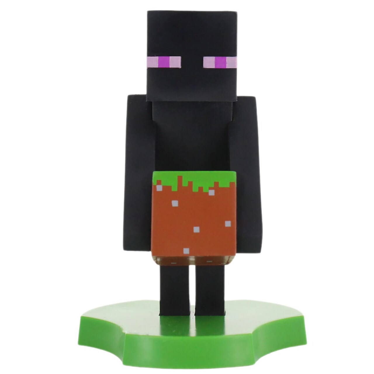 Exquisite Gaming: Holdems: Minecraft - Enderman - Earbud & Phone Holder, Cable Guys, 4" Mini Collectible With A Twist, Game Licensed Figure Stand